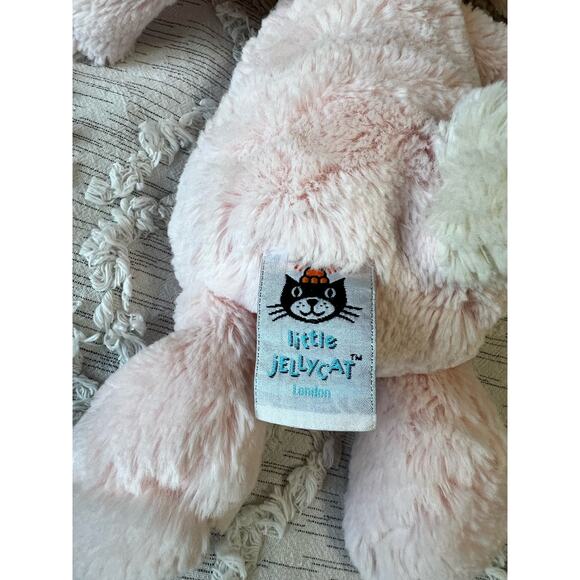 Jellycat Bashful Pink Bunny Rabbit Chime Jingle Rattle Baby Security Toy Plush - Picture 4 of 5